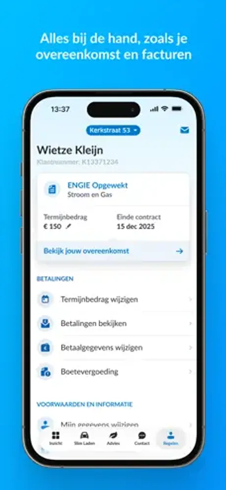 Engie app screenshot