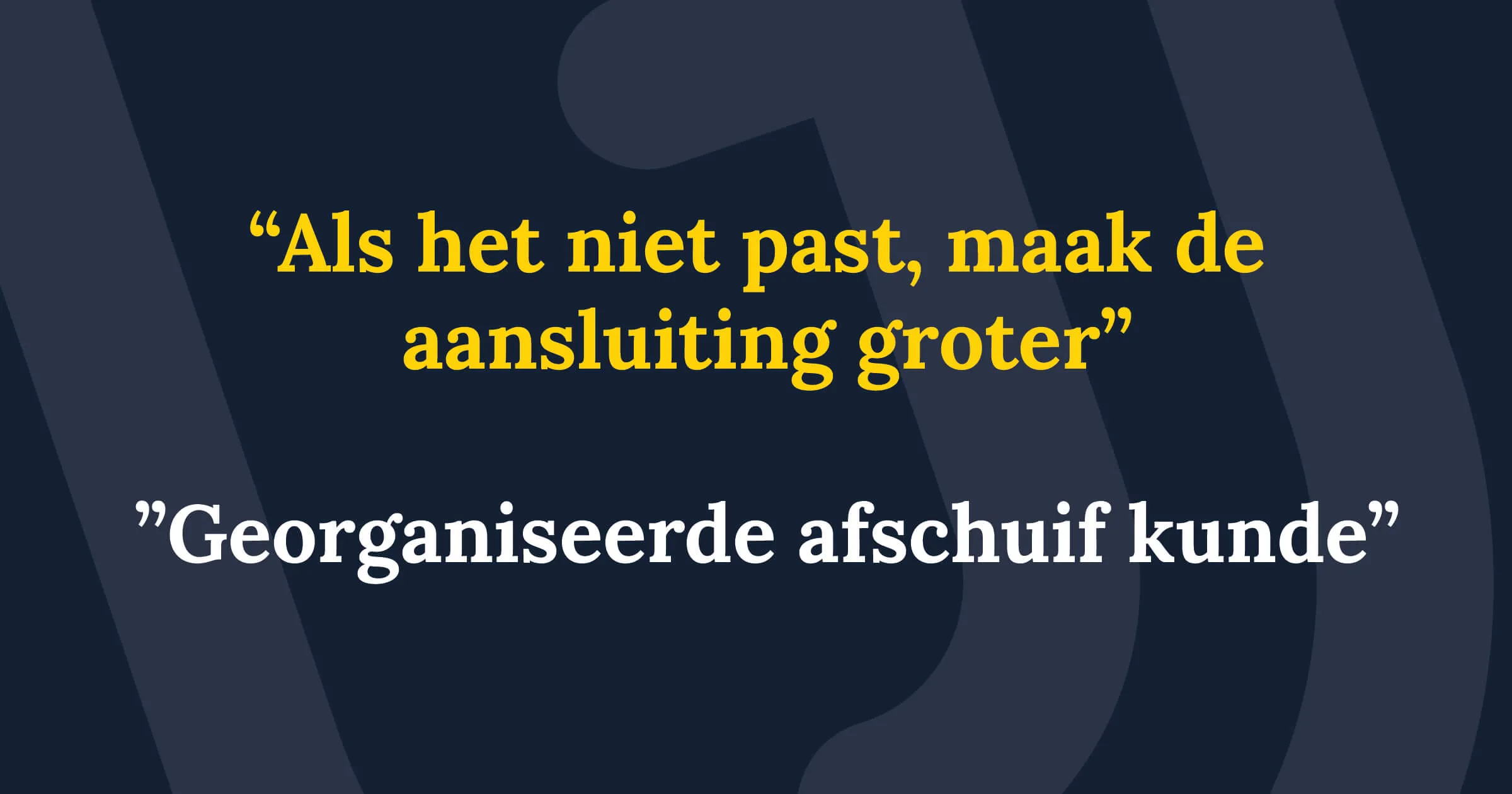Wake-up-call: stop met 3-fase als pleister op een gebrek aan visie