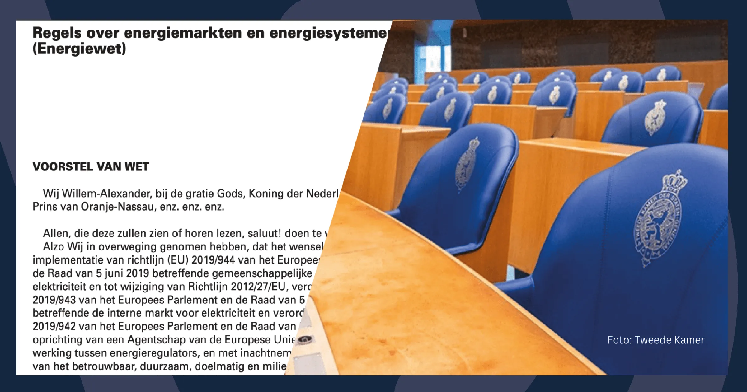 regels energiemarkt tweede kamer 