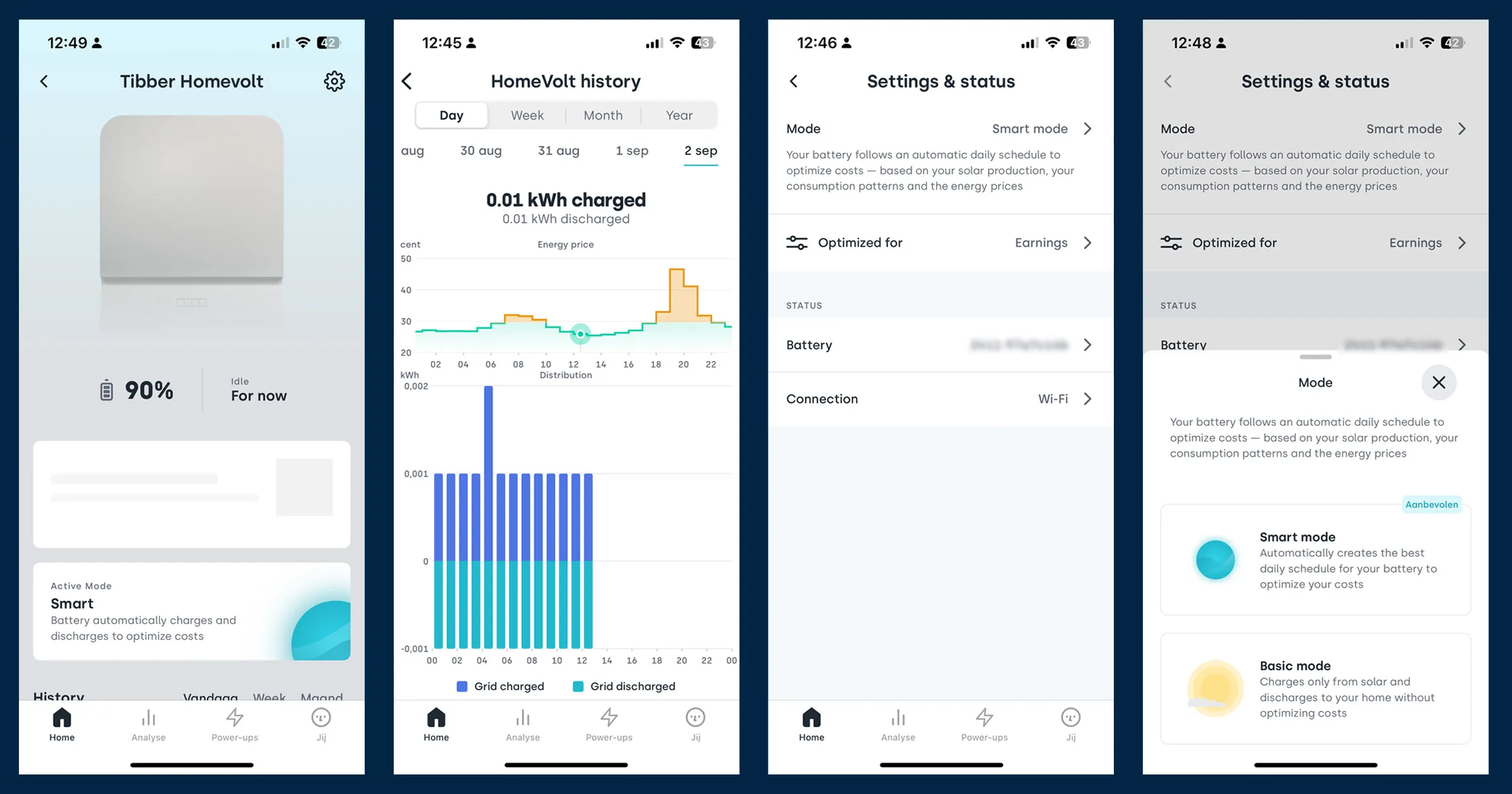 tibber homvolt app integratie 